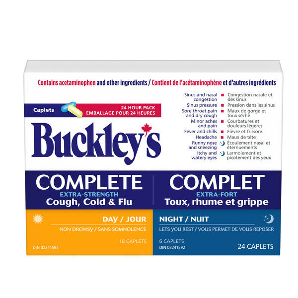 Buckley's Caplets Complete Es 24 Hour Day & Night - 24 ct