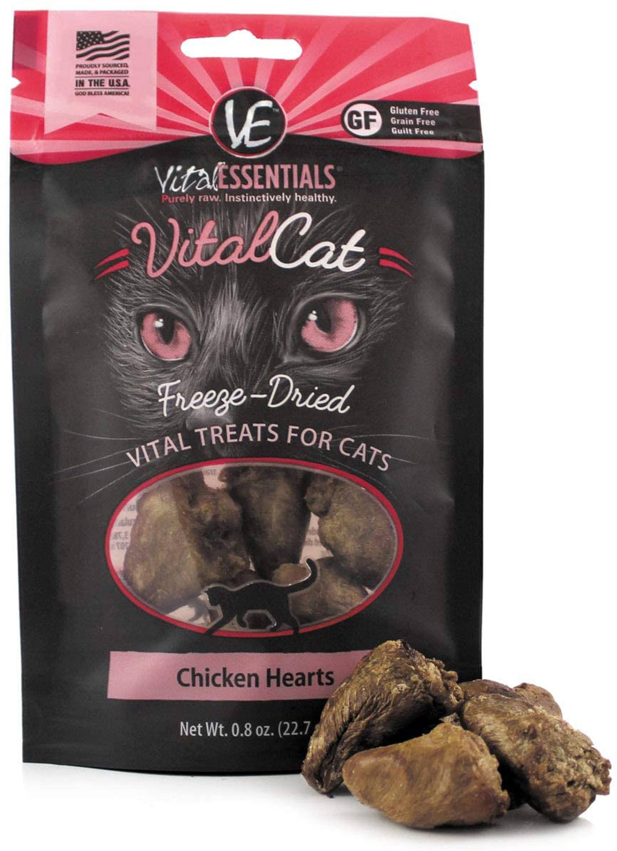Vital Essentials Cat Freeze Dried Chicken Hearts