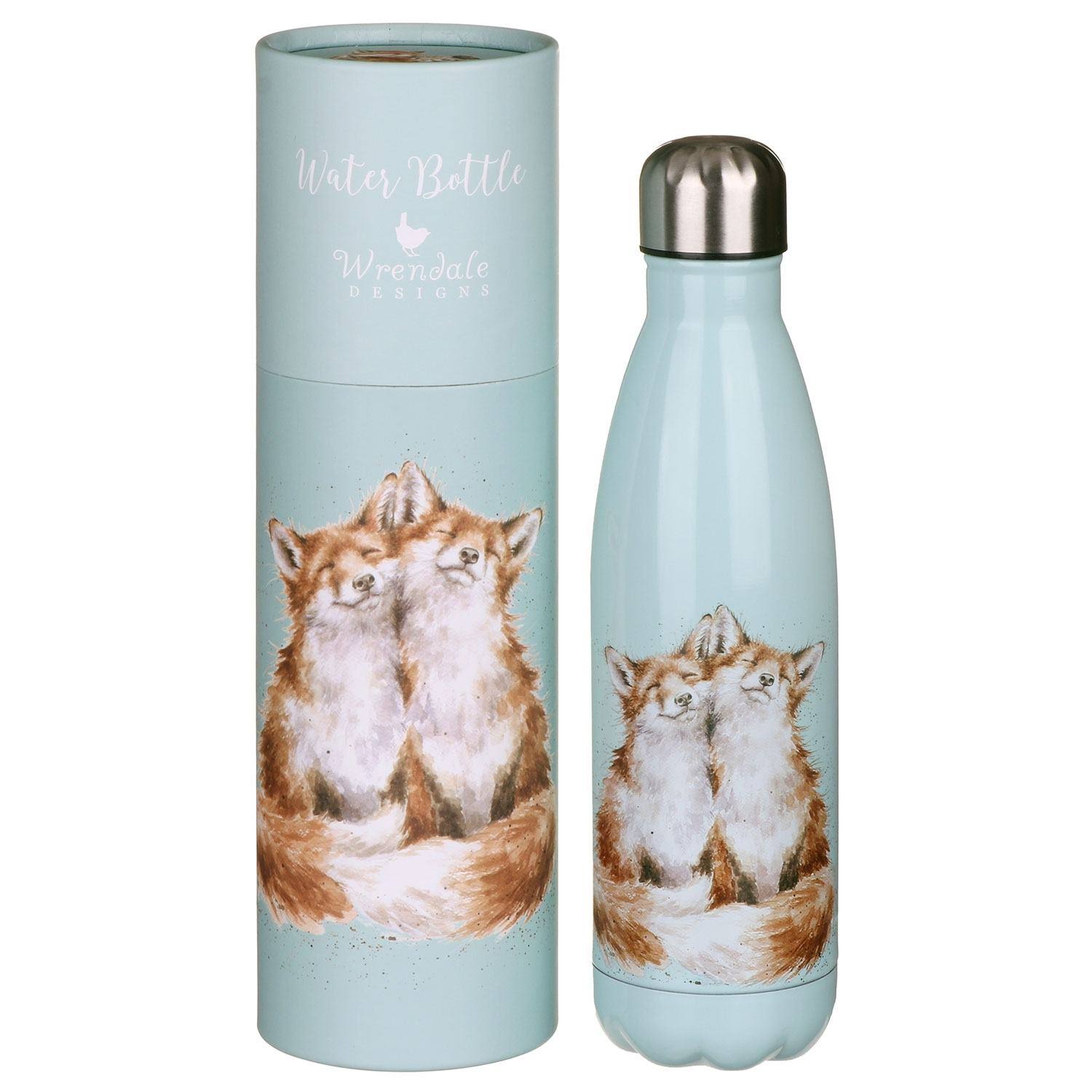 Wrendale ‘Contentment’ Foxes 500ml Water Bottle