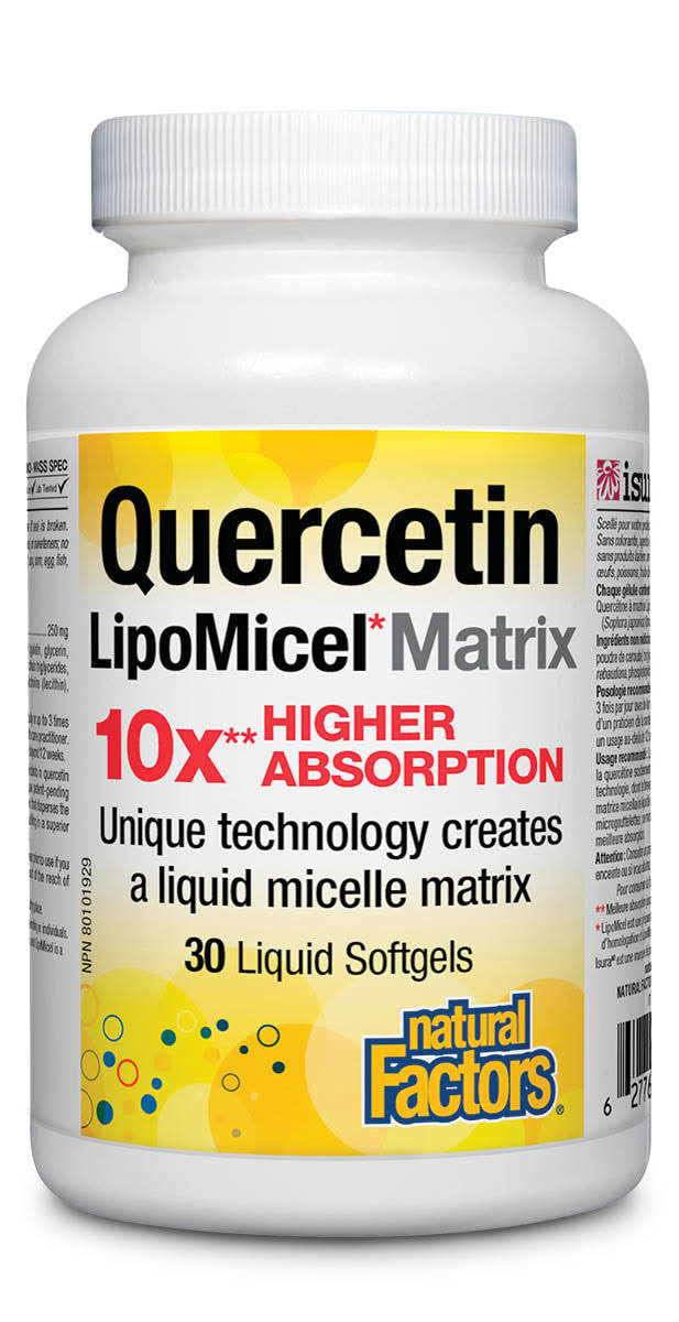 Natural Factors Quercetin LipoMicel Matrix Liquid Softgels 30 Softgels