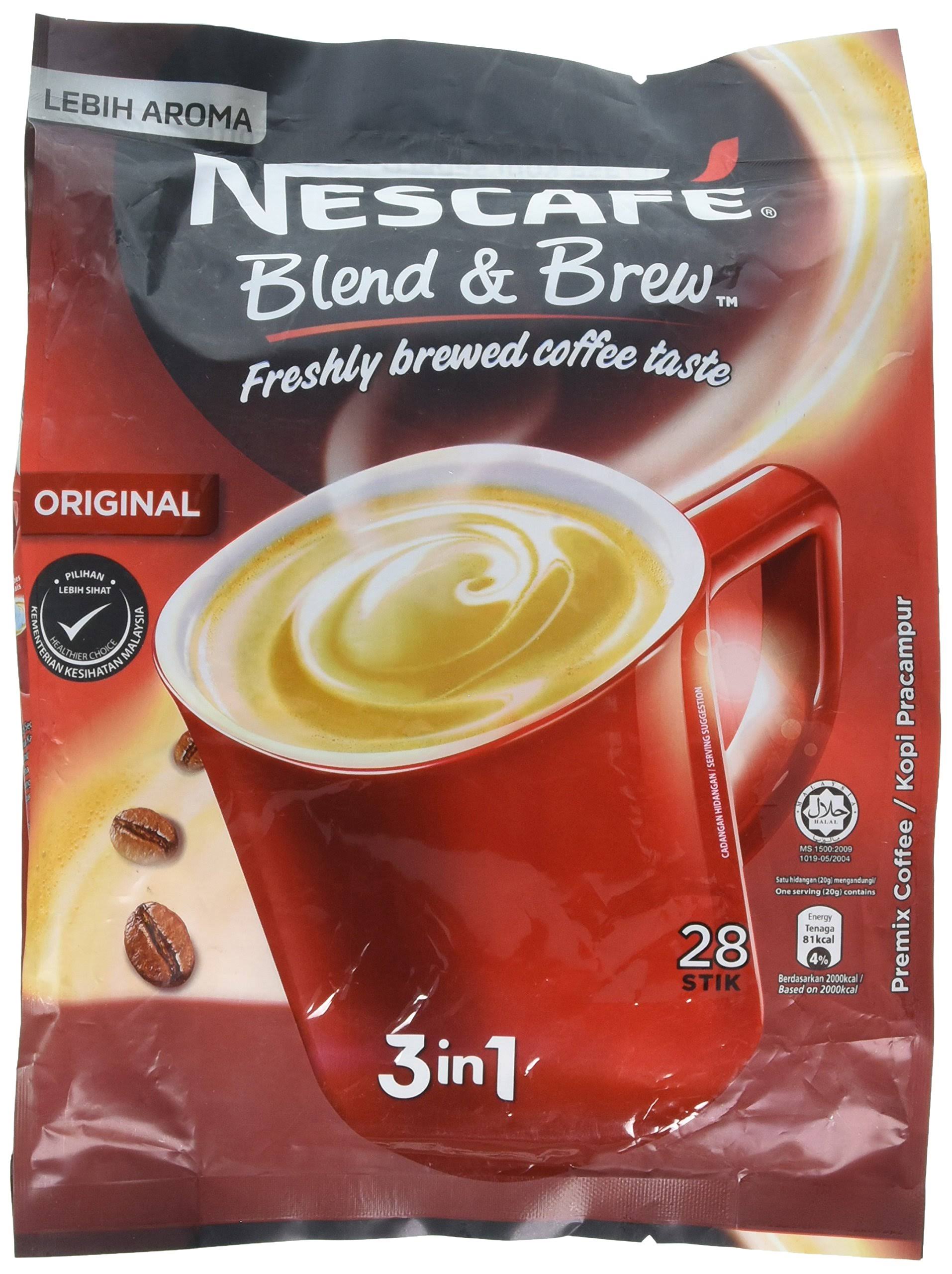 Nescafe 3 in 1 Original Premix Coffee - 30 Pack (19 Grams Each) - CTown Supermarkets (Ossining) - Delivered by Mercato