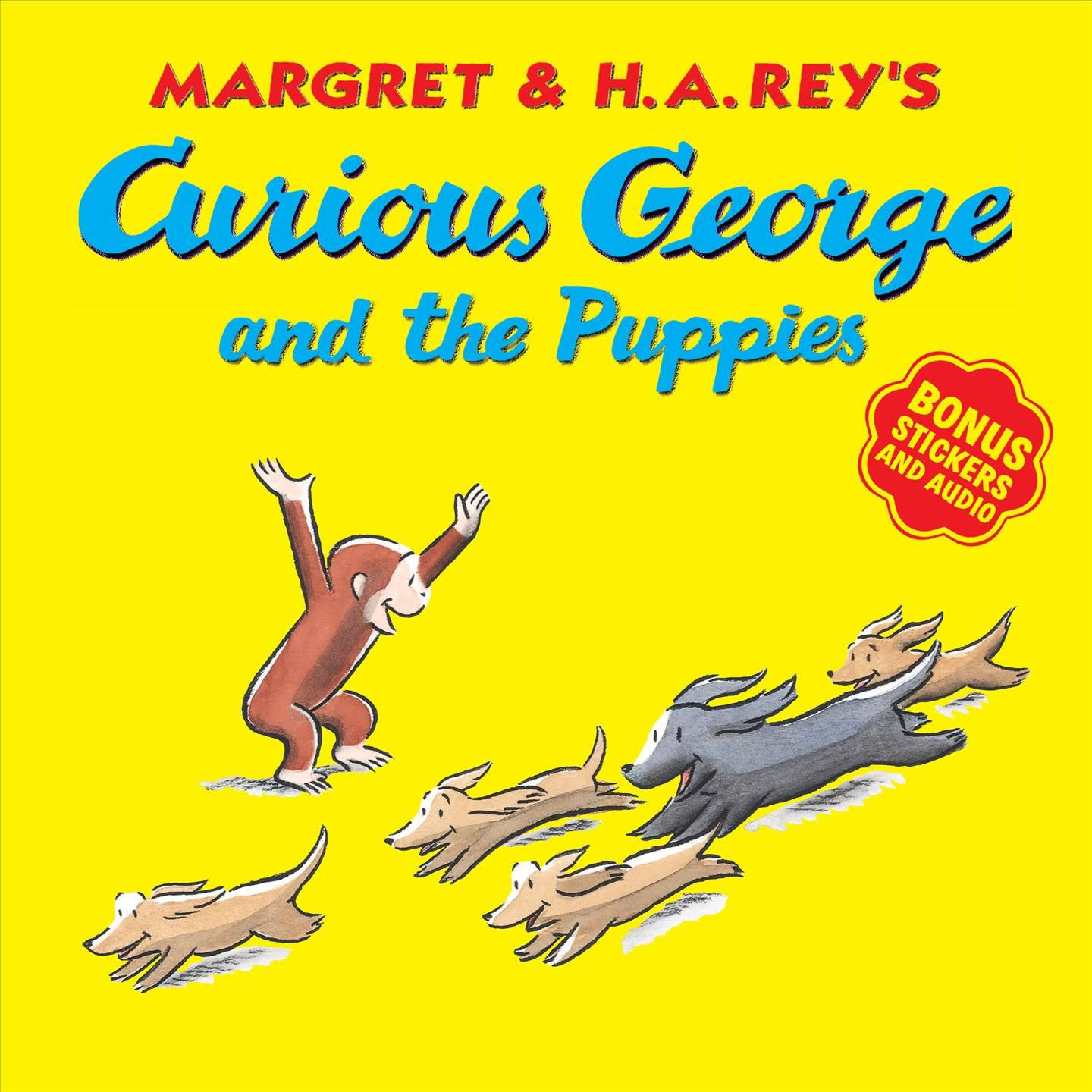 Curious George and the Puppies (with Bonus Stickers and Audio) [Book]