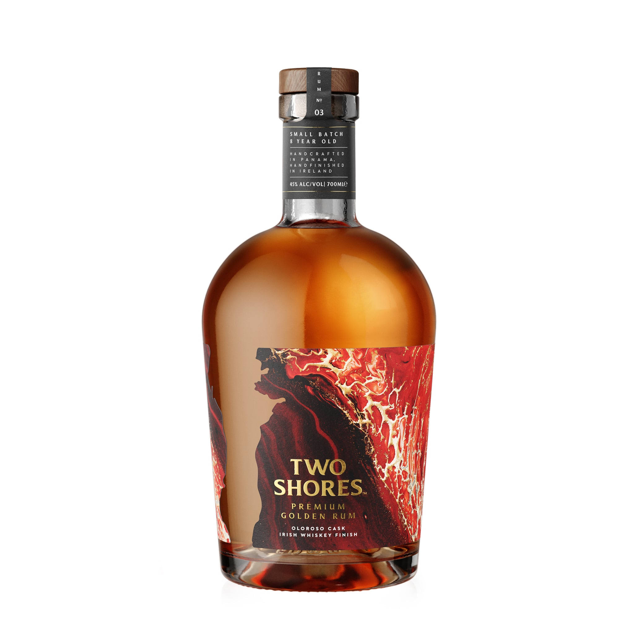 Autentico Nativo Two Shores Rum - Oloroso Sherry Cask Irish Whiskey Finish Dark | ABV 45% 70cl