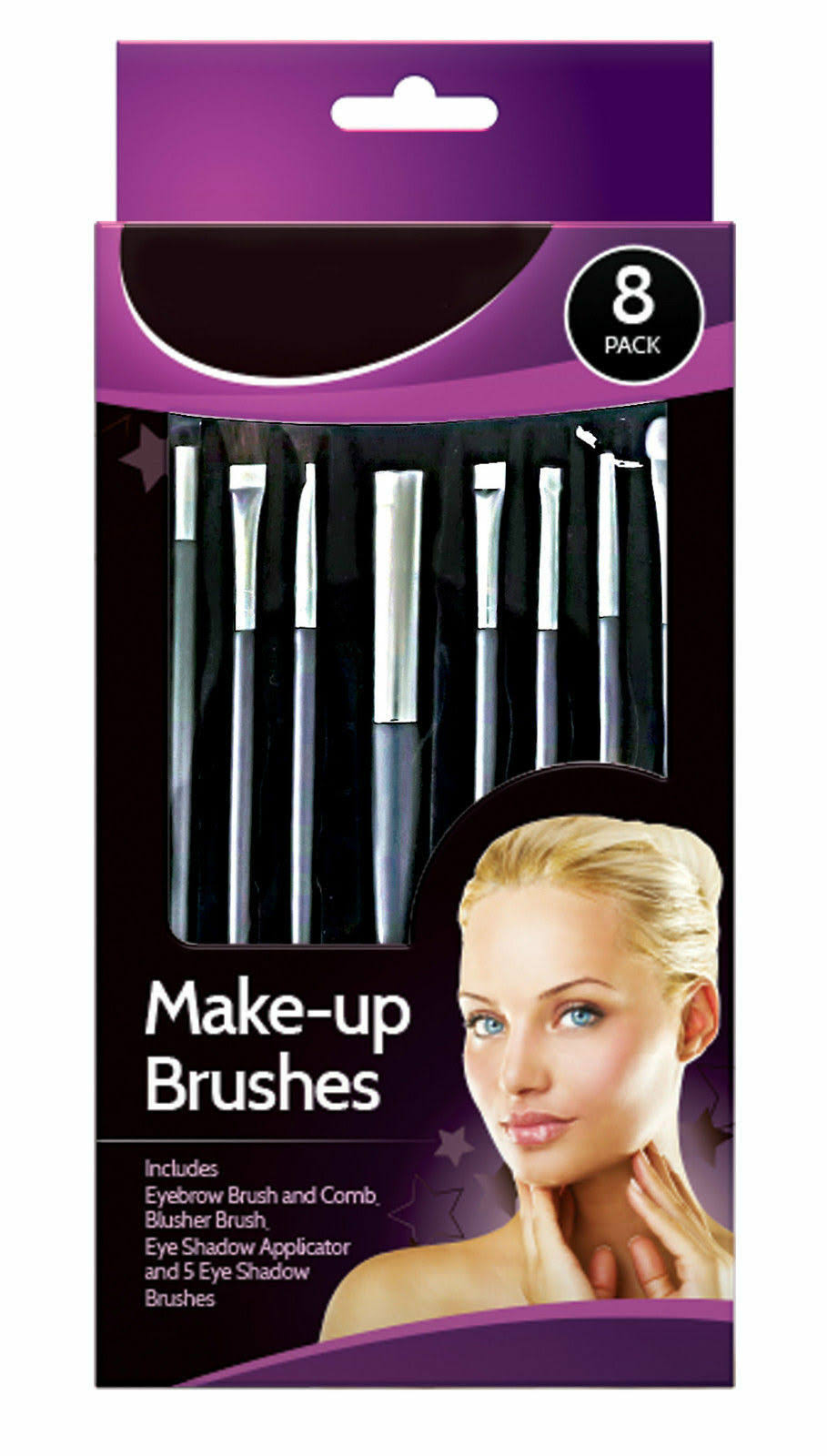 Glamorize Make-Up Brushes - Pack of 8 Pieces