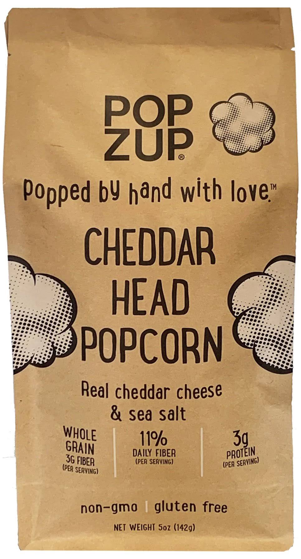 Pop ZUP Real Cheddar Cheese & Sea Salt Cheddar Head Popcorn - 5 oz