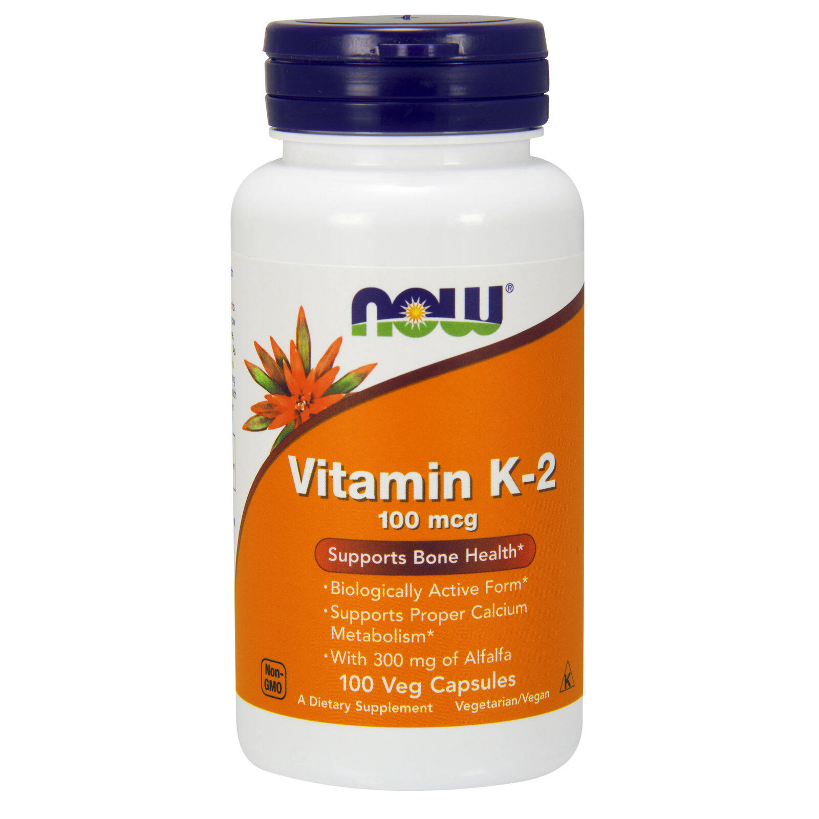 Now Foods, Vitamin K-2, 100 mcg, 100 Veg Capsules