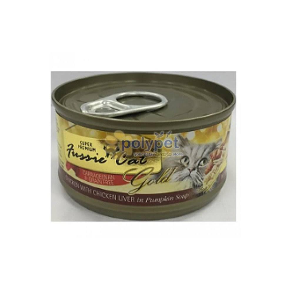 Fussie Cat 98313316 Premium Grain Free Chicken Liver in Pumpkin Canned Cat Food, 2.82 oz - Pack of 24