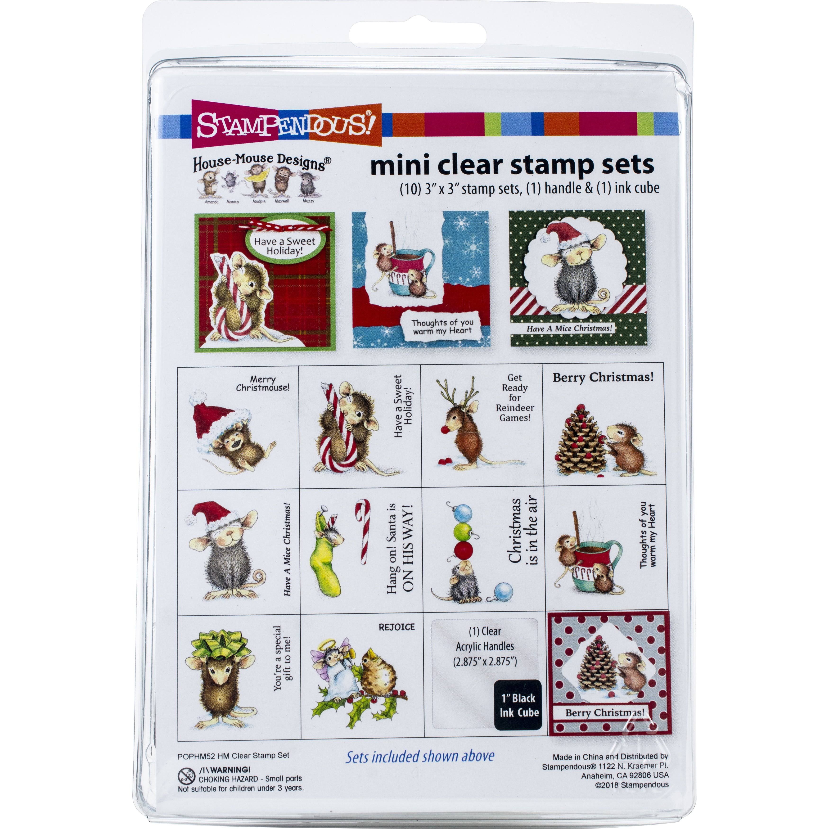 Stampendous House Mouse Mini Clear Stamp Set-Holiday