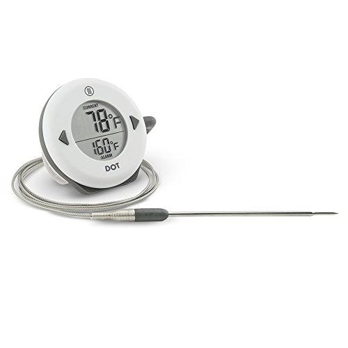 ThermoWorks DOT Professional Probe Style Alarm Thermometer - White, with Pro-Series High Temp Probe