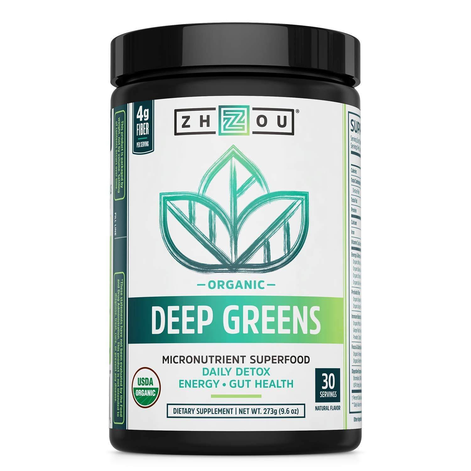 Zhou Nutrition Organic Deep Greens 9.6 oz (273 g)