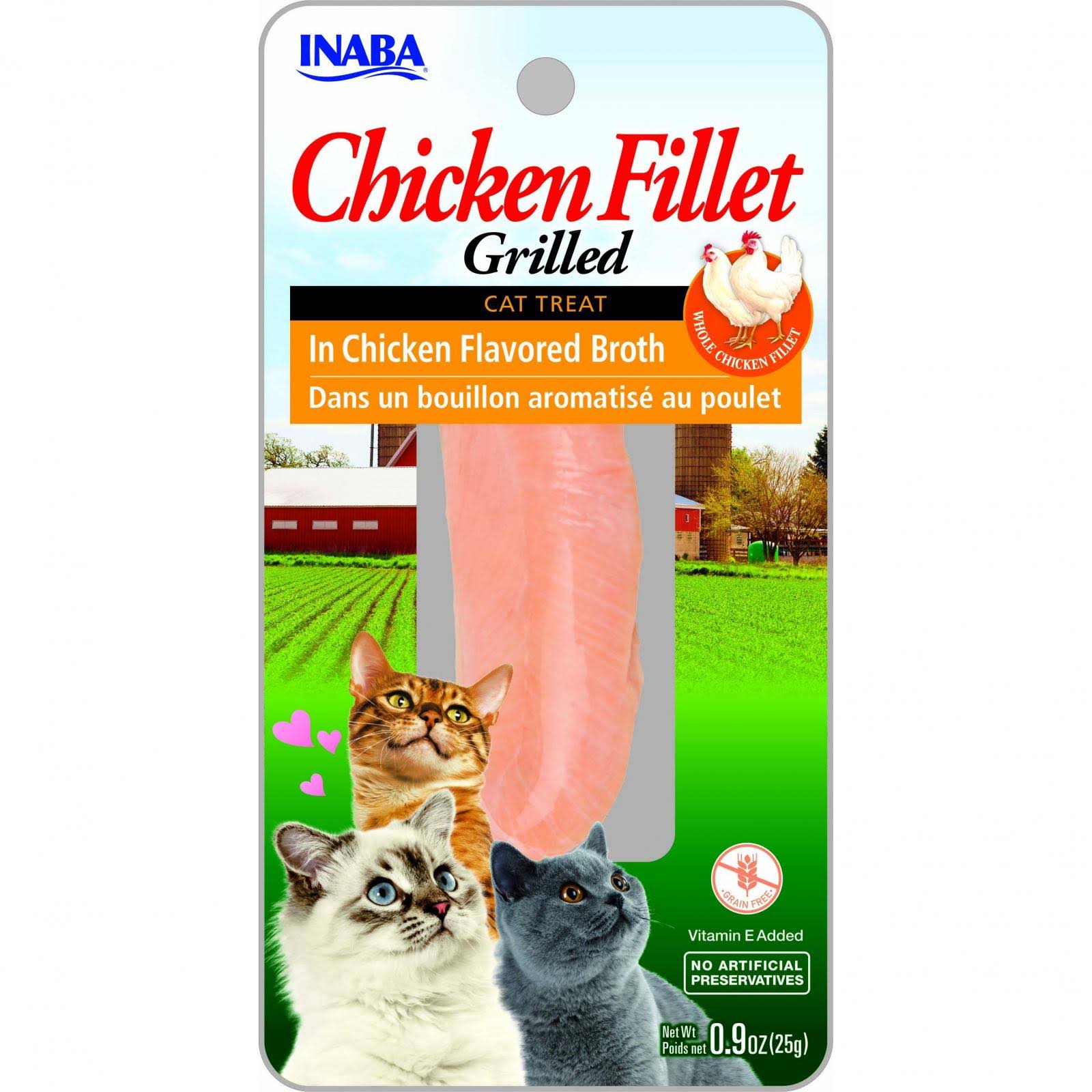 Inaba Chicken Fillet Grilled Cat Treat Extra Tender in Crab Broth 25g