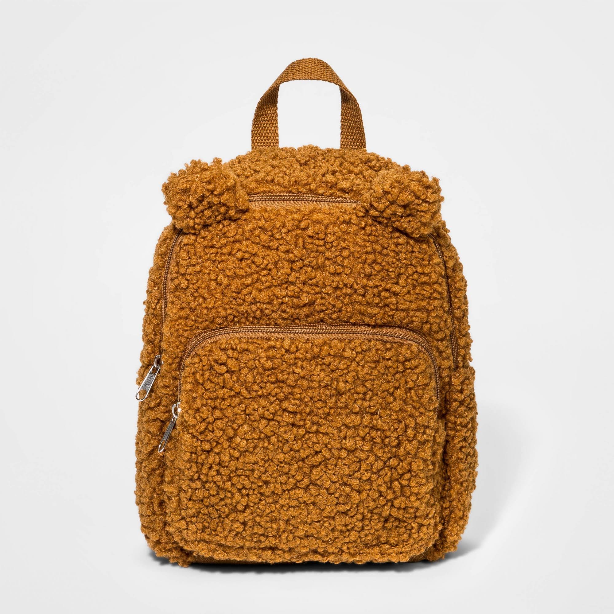 Girls' Bear Mini Backpack - Cat & Jack Brown, Girl's, Size: Large