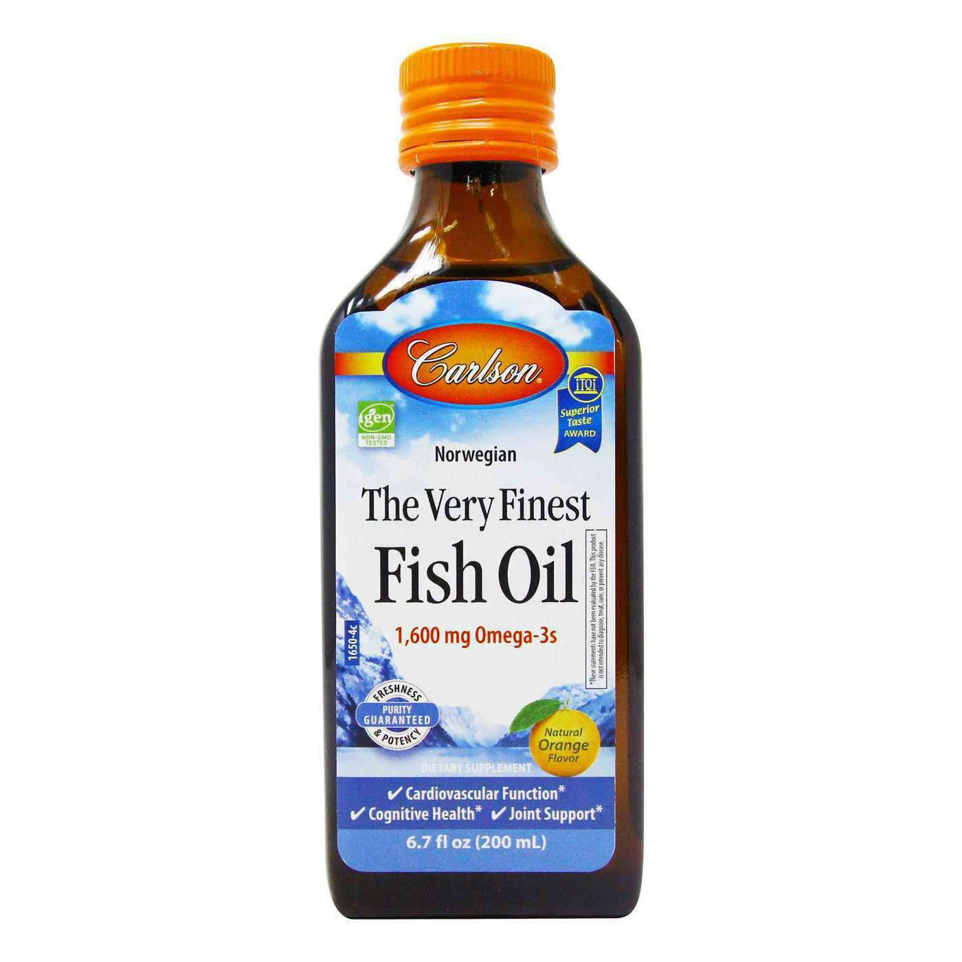 Carlson Labs - The Very Finest Fish Oil, Natural Orange - 200 ml.