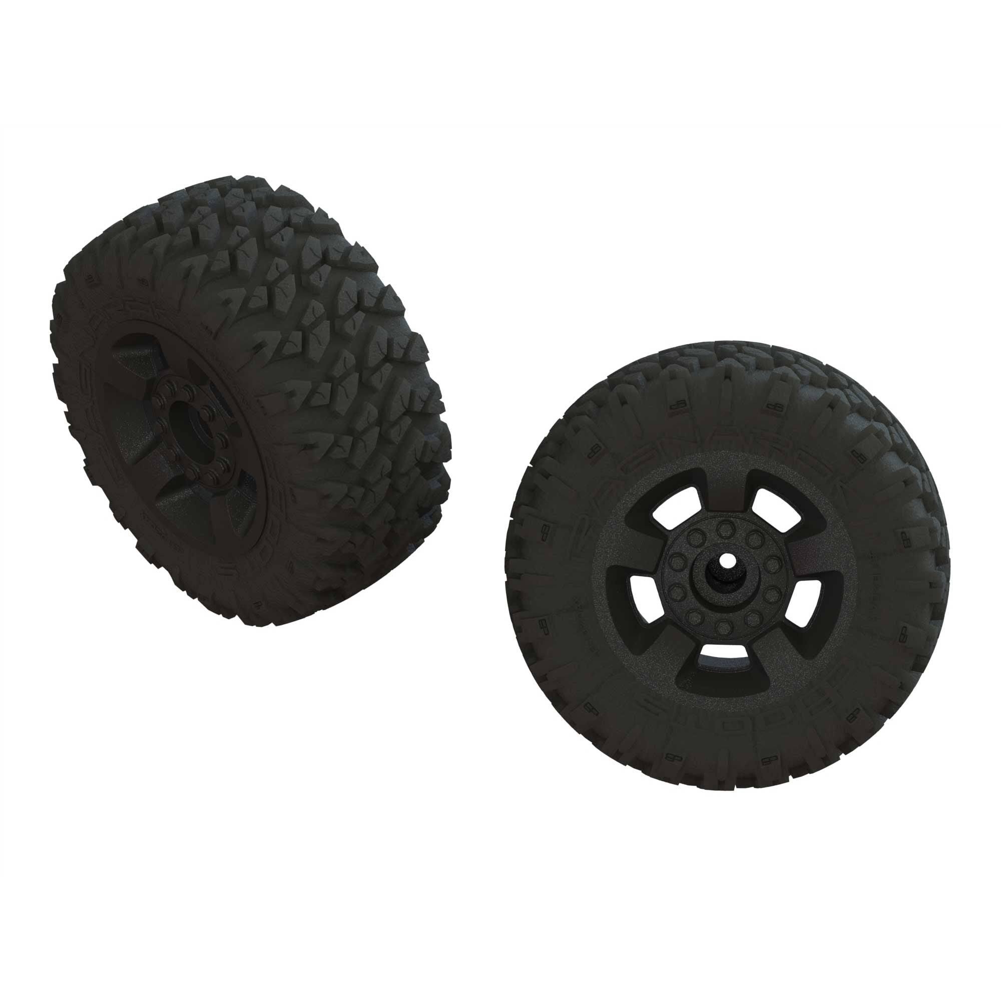 Arrma ARA550052 dBoots Ragnarok MT Tire Set Mounted Black 2pcs