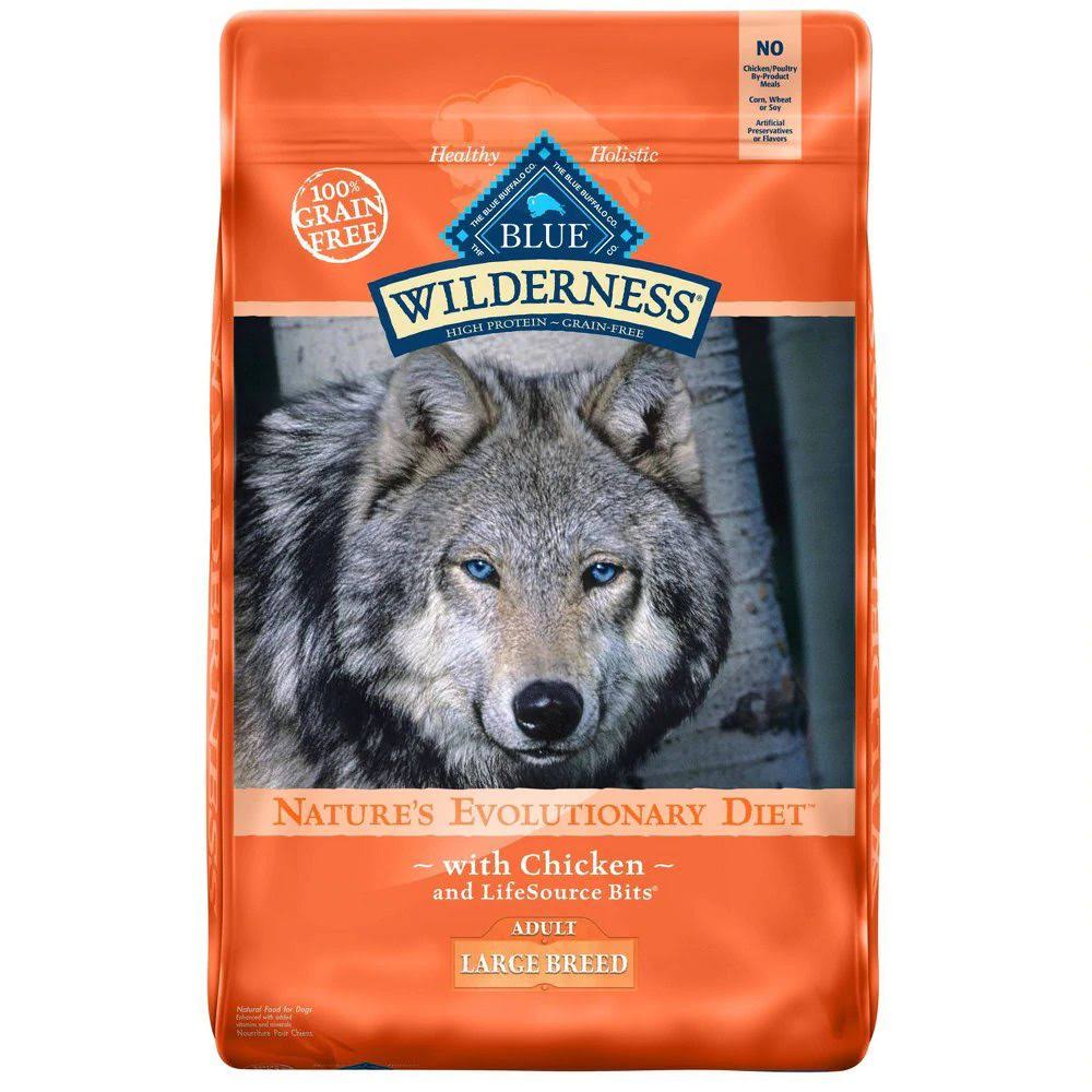 Blue Buffalo Wilderness Dog Food - Chicken, Large Breed, Adult, Dry, 24lbs