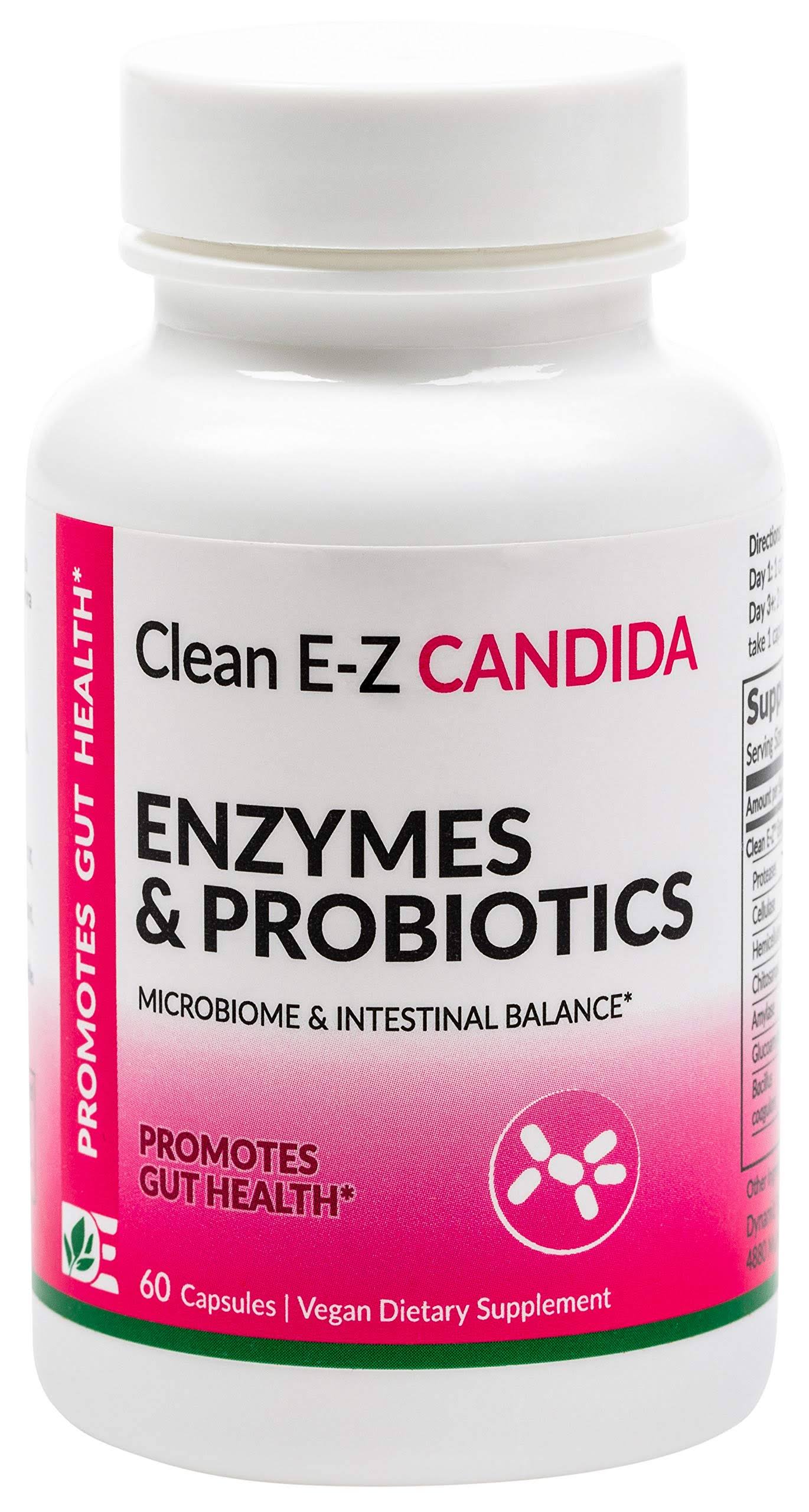 Dynamic Enzymes Clean E-Z Candida - Enzymes & Probiotics - 60 Capsules