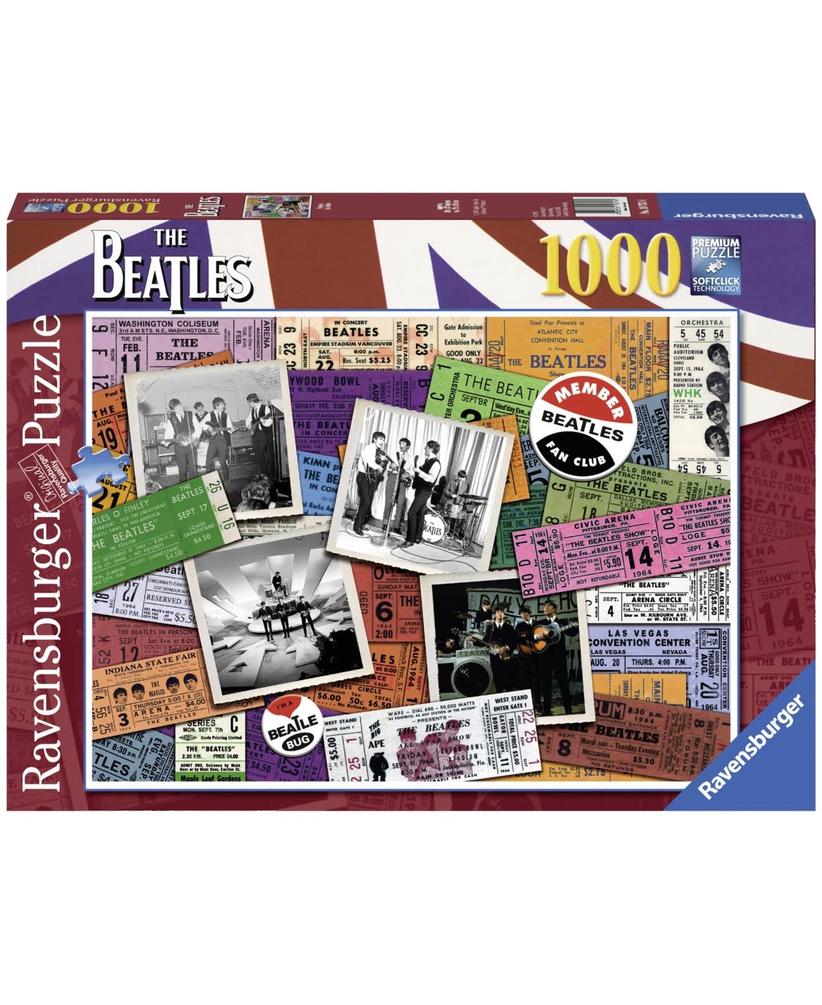 Ravensburger Beatles Concert Ticket Collage Jigsaw Puzzle - 1000pc