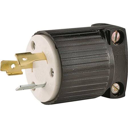 Cooper Wiring Locking Plug - Black, 20A, 125V