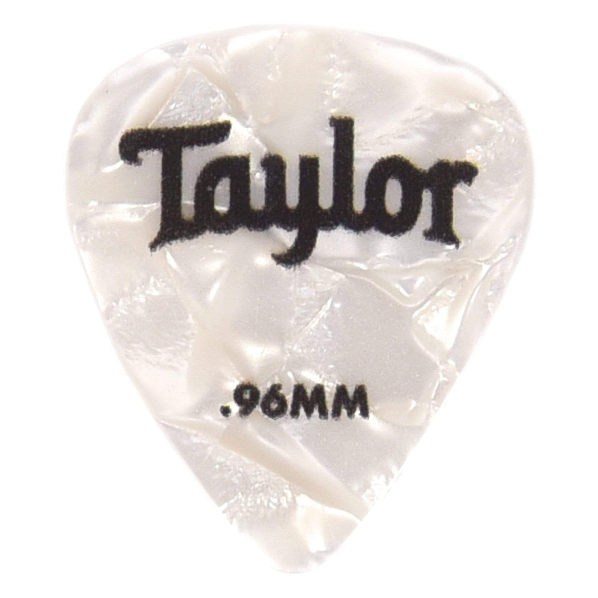 Taylor Picks - Celluloid 351, White Pearl, .96 mm, 12 Pack