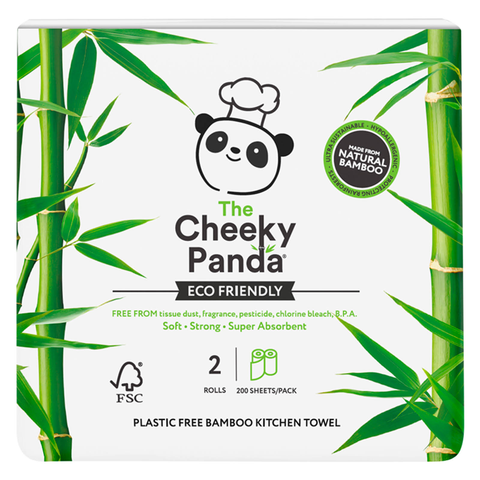 The Cheeky Panda Sustainable Bamboo Kitchen Rolls - 2 Pack