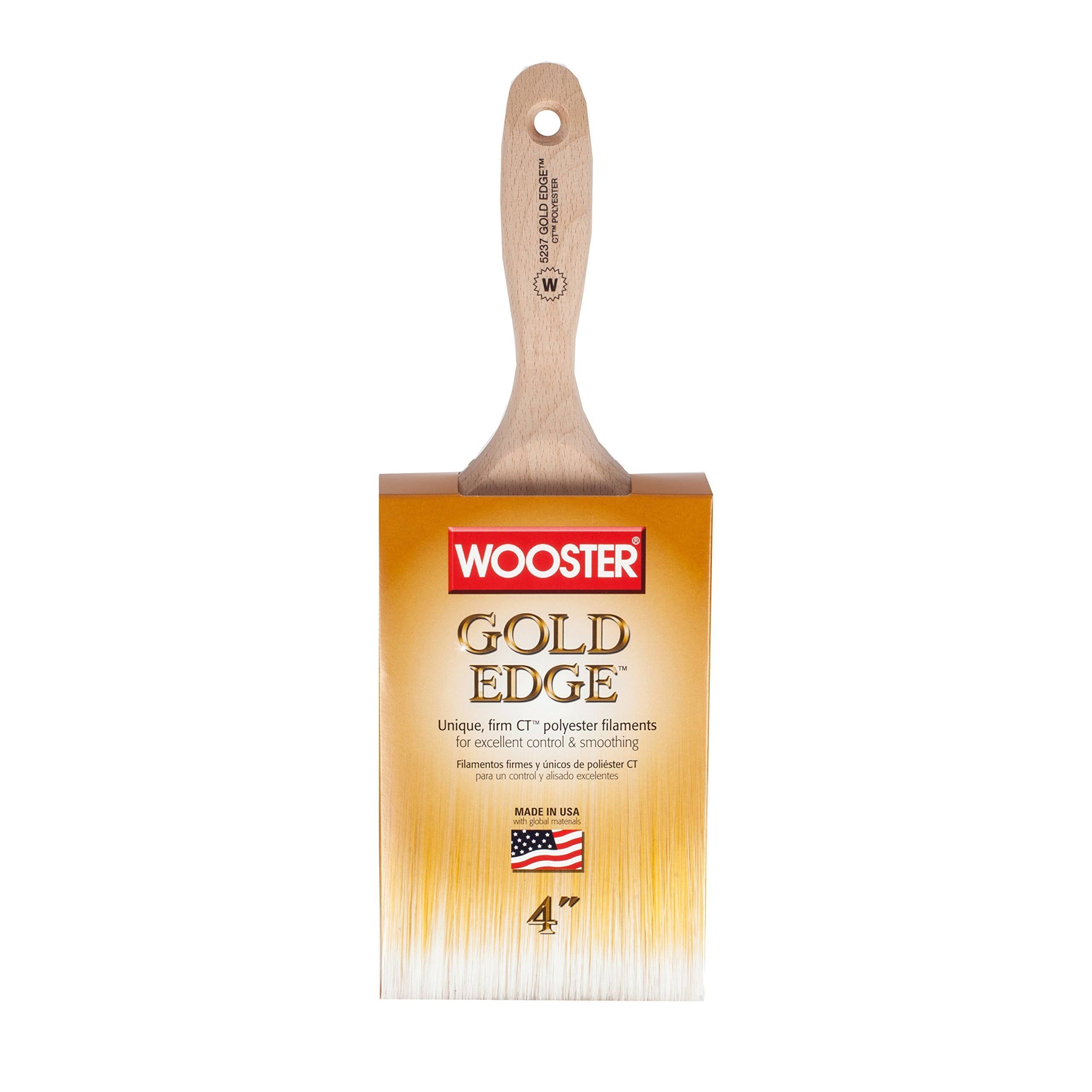 Wooster Edge Polyester Flat Brush - Gold, 4"