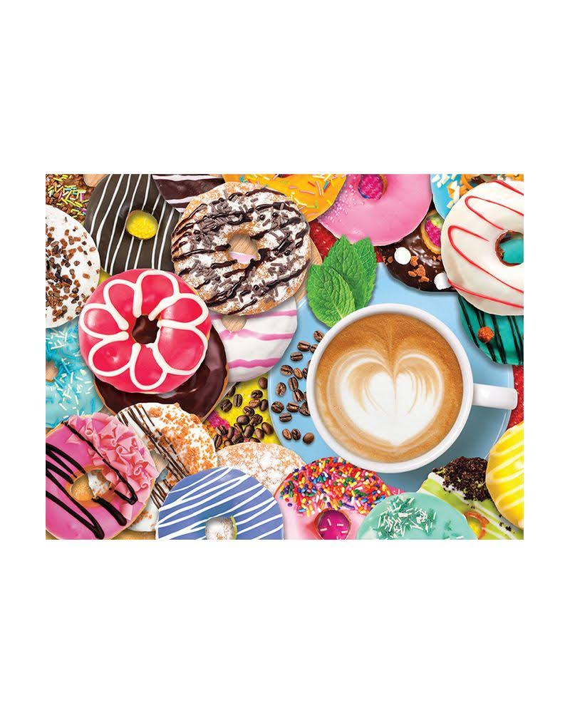 Springbok 500 Piece Jigsaw Puzzle Donuts N' Coffee
