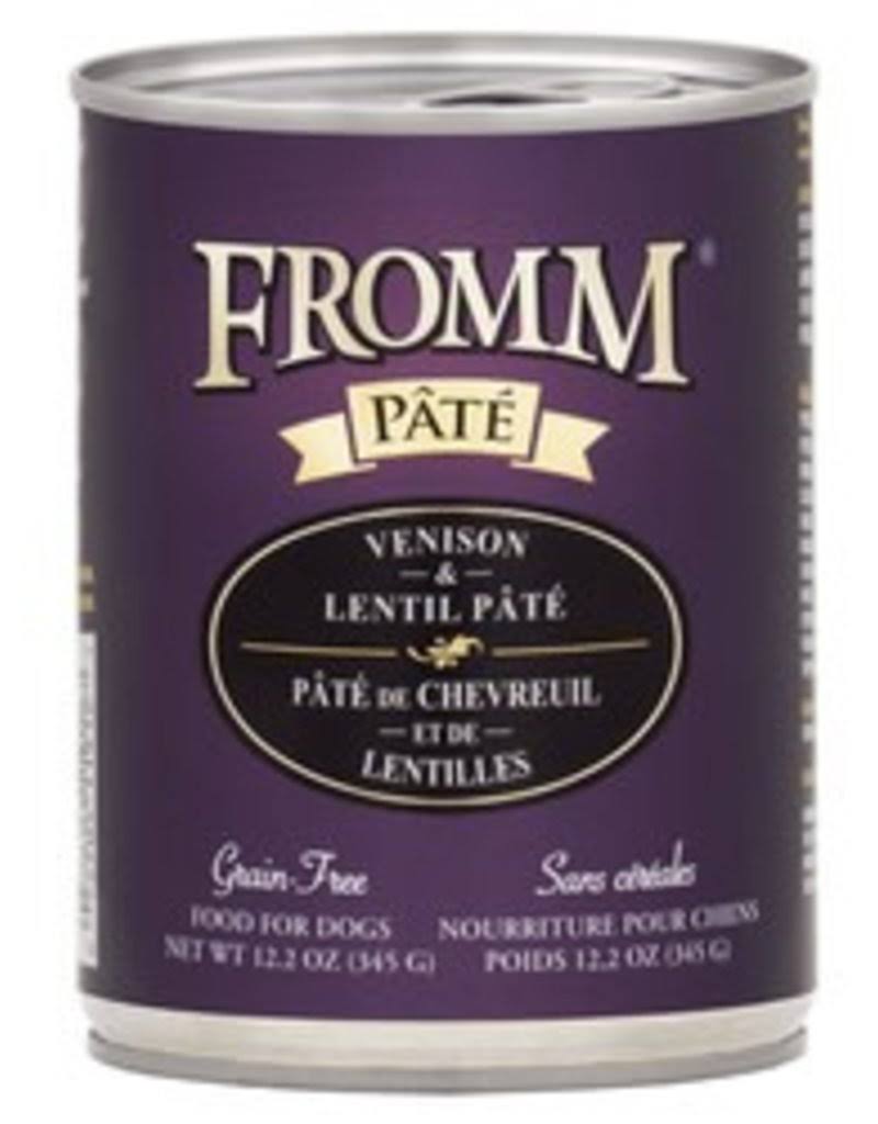 Fromm Venison & Lentil Pate Canned Dog Food, 12.2-oz