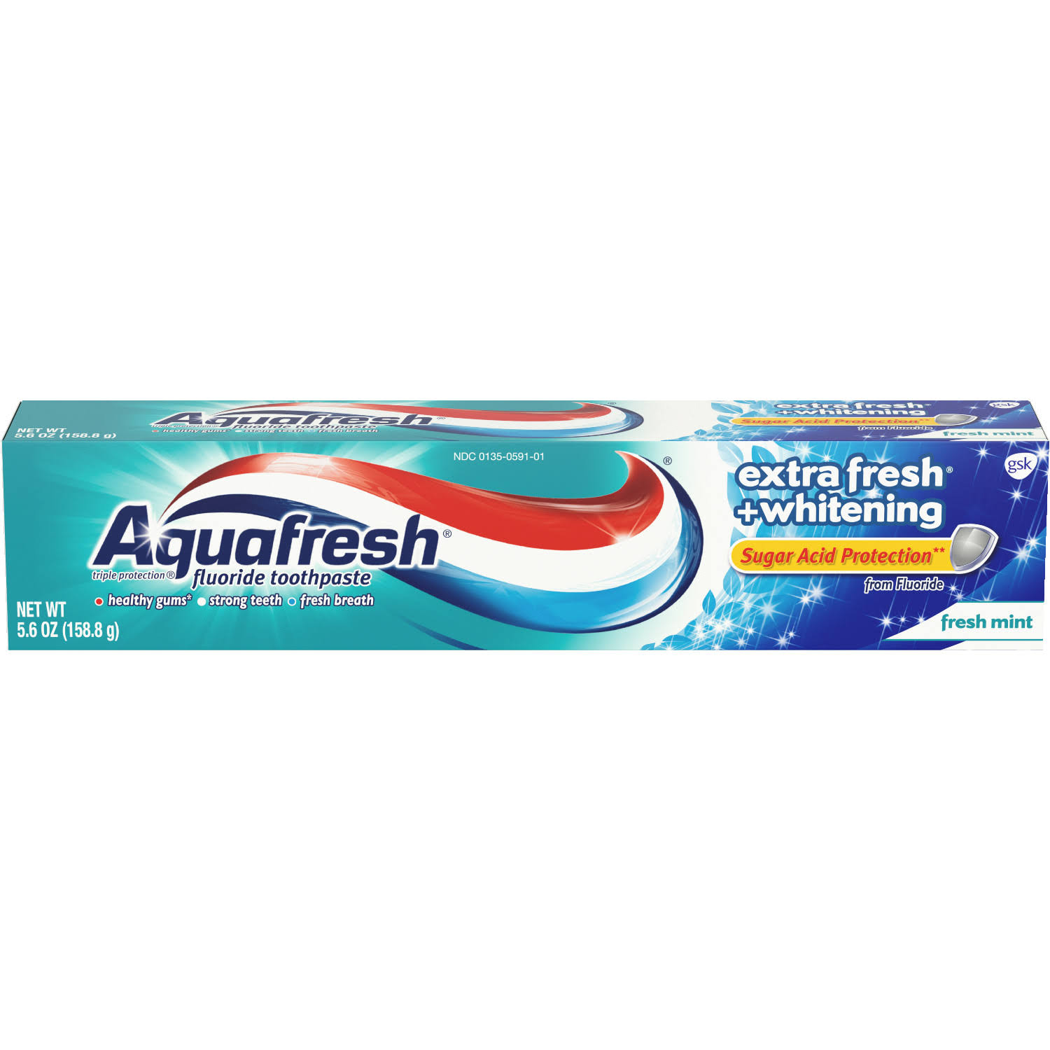 Gsk Aquafresh Triple Protection Fluoride Toothpaste - Fresh Mint, 5.6oz