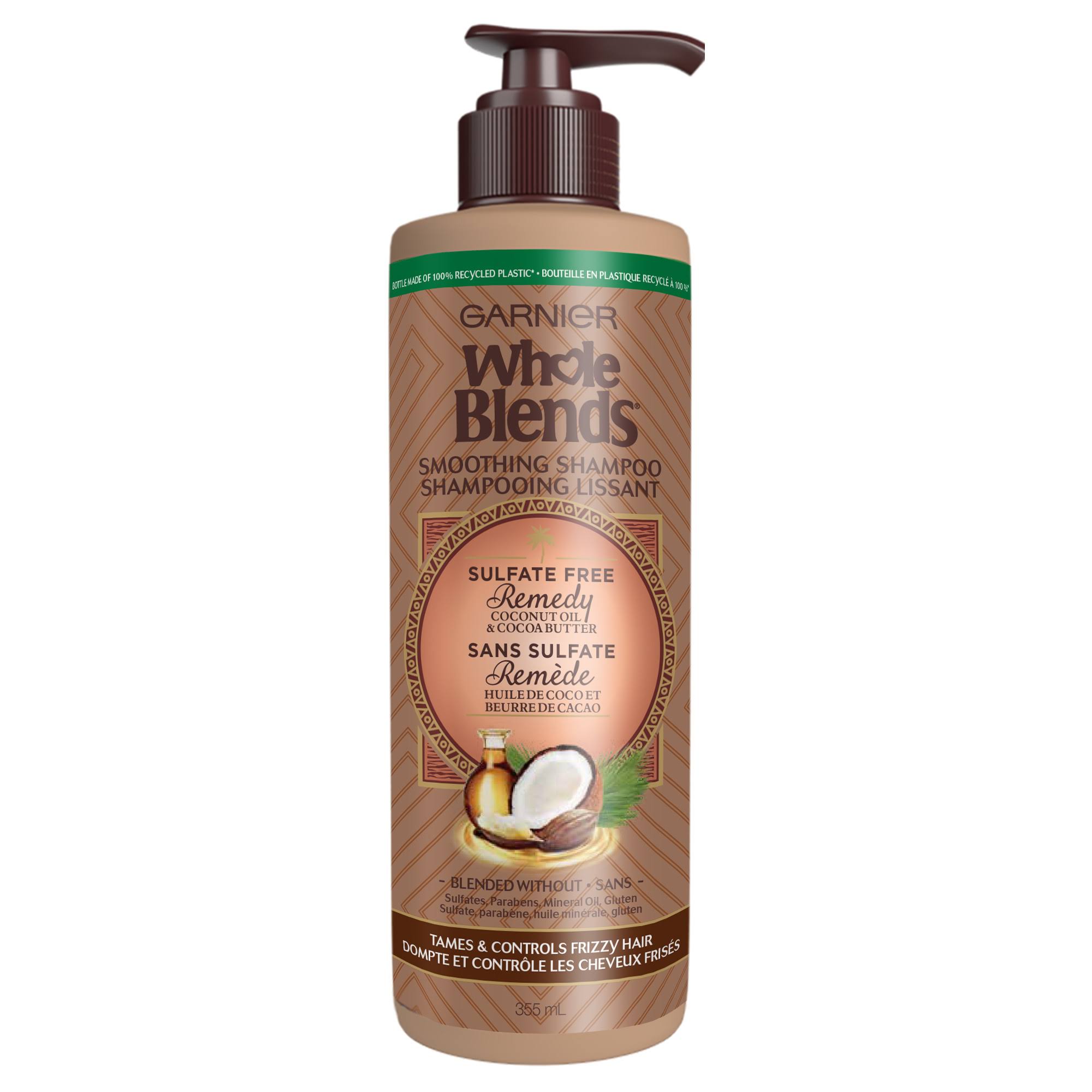 Garnier Whole Blends Sulfate Free Remedy Coconut Oil & Coco Butter Shampoo 12 oz