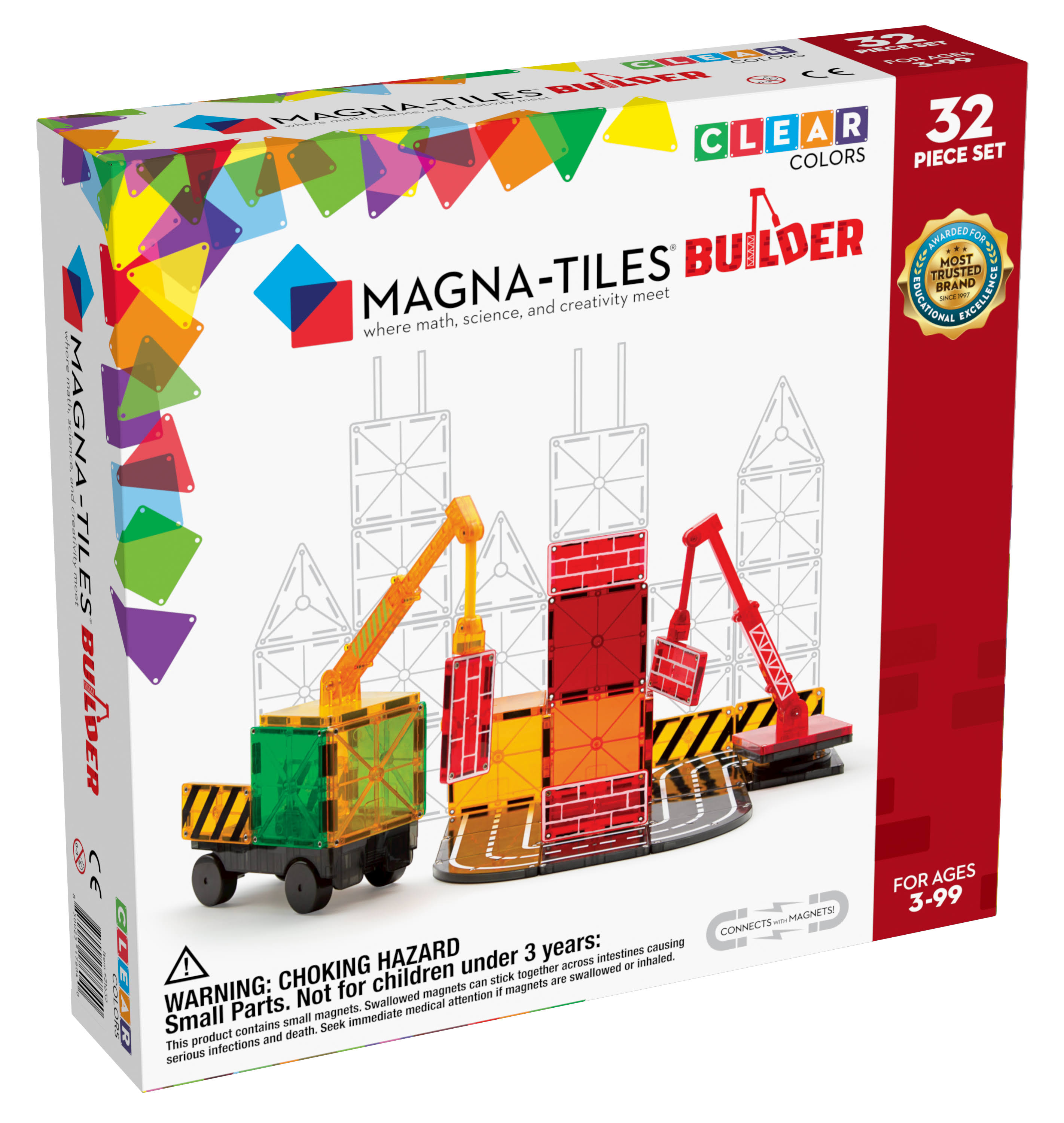 Magna-Tiles Builder Set, The Original Magnetic Building Tiles For