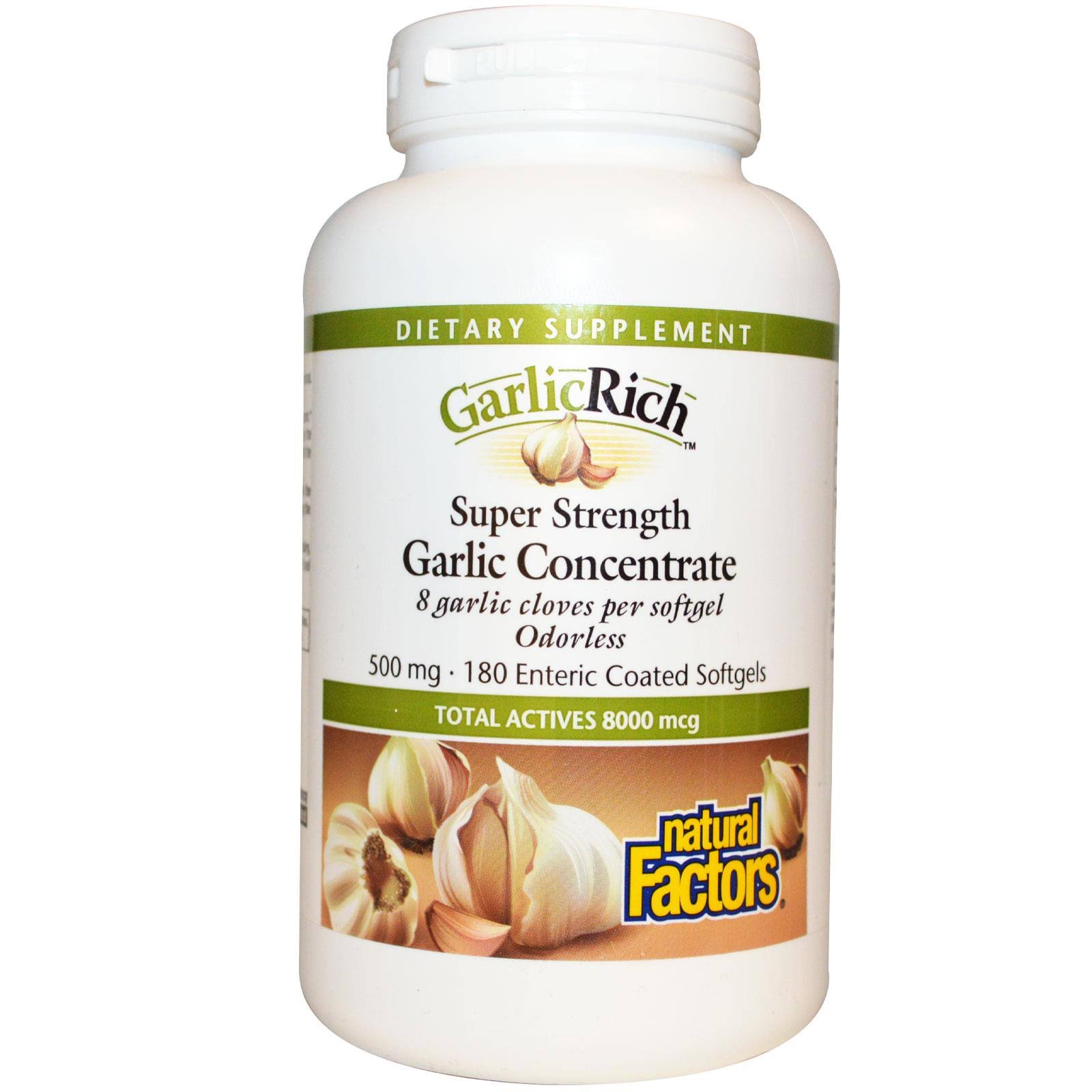 Natural Factors Garlicrich Softgels - 500mg, 180 Count