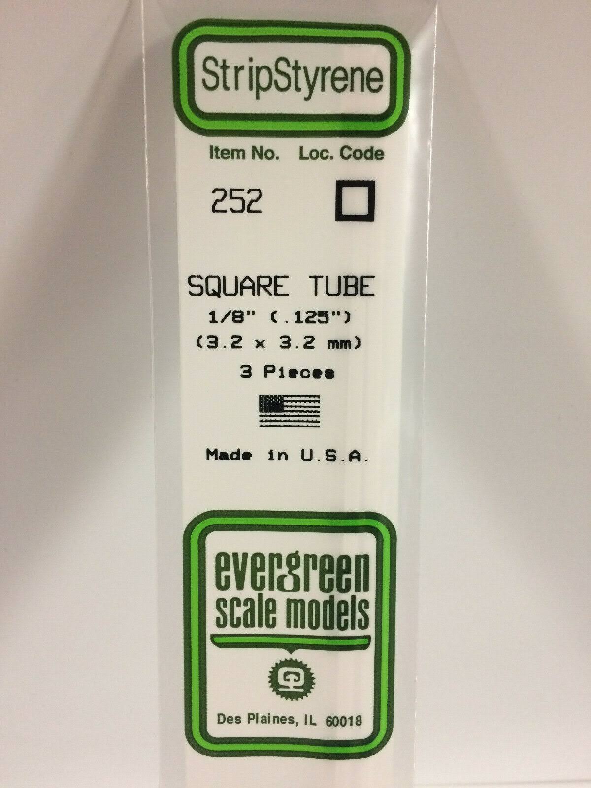 Evergreen Scale Models Square Tubing 1 8 3