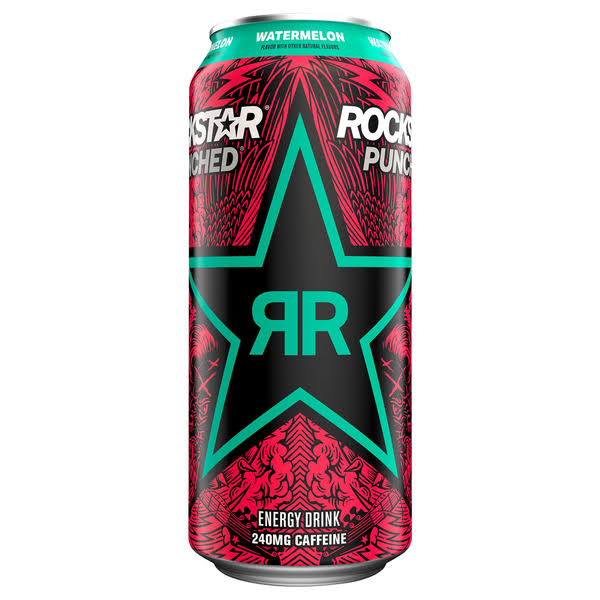 Rockstar Punched Energy Drink, Watermelon - 16 fl oz