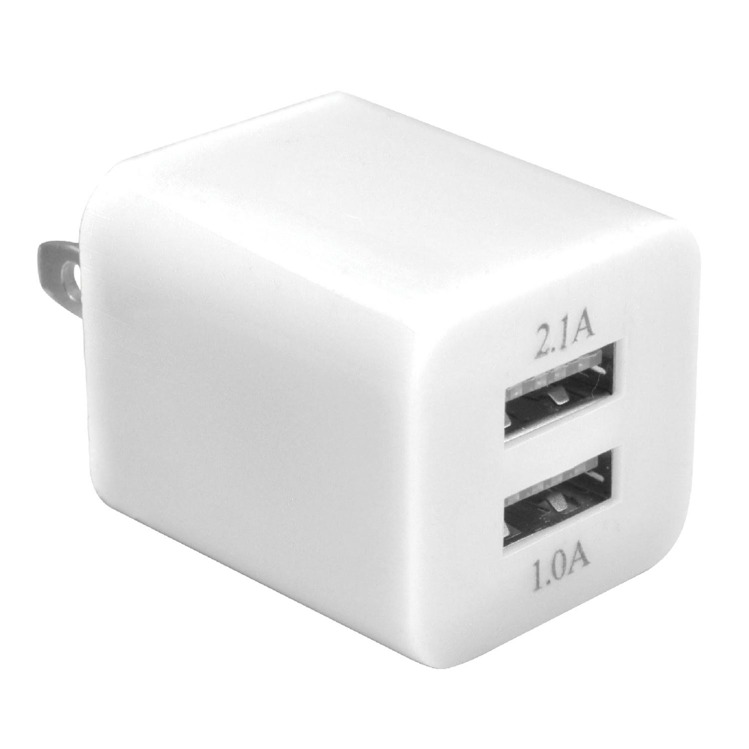 Ematic ECW06WH 2.1-Amp 2-Port USB-A Wall Charger (White)