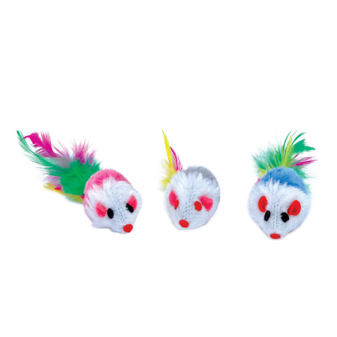 Coastal Turbo Mouse with Feathers Cat Toy