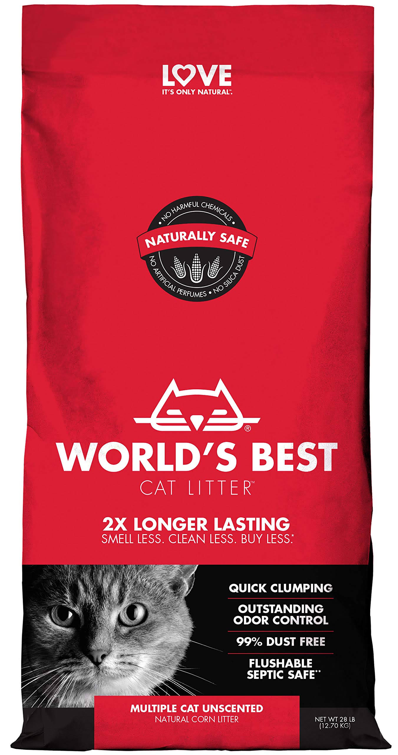 World's Best Cat Litter Multiple Cat Clumping Litter - 28lbs