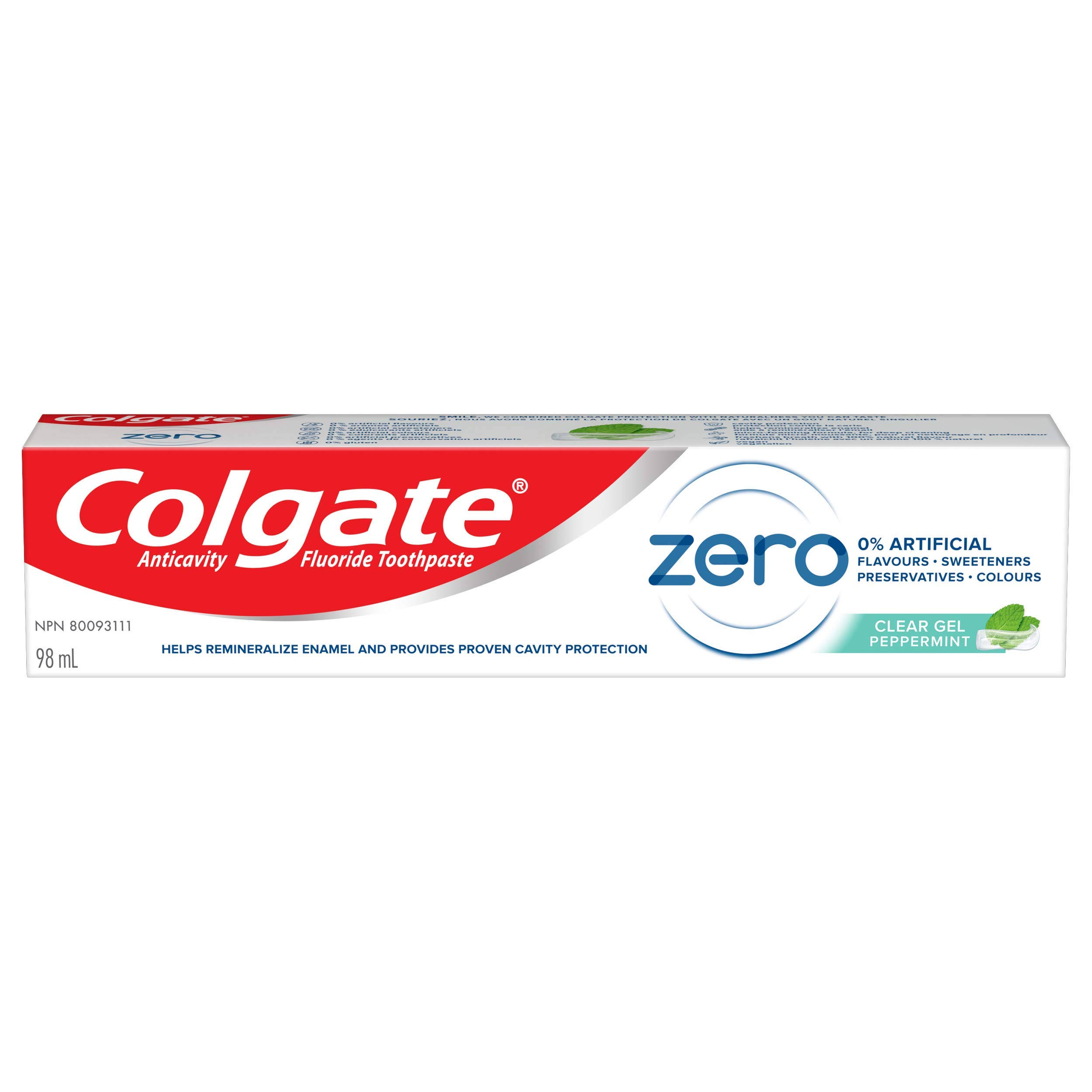 Colgate Zero Toothpaste - Peppermint Clear Gel (98Ml)