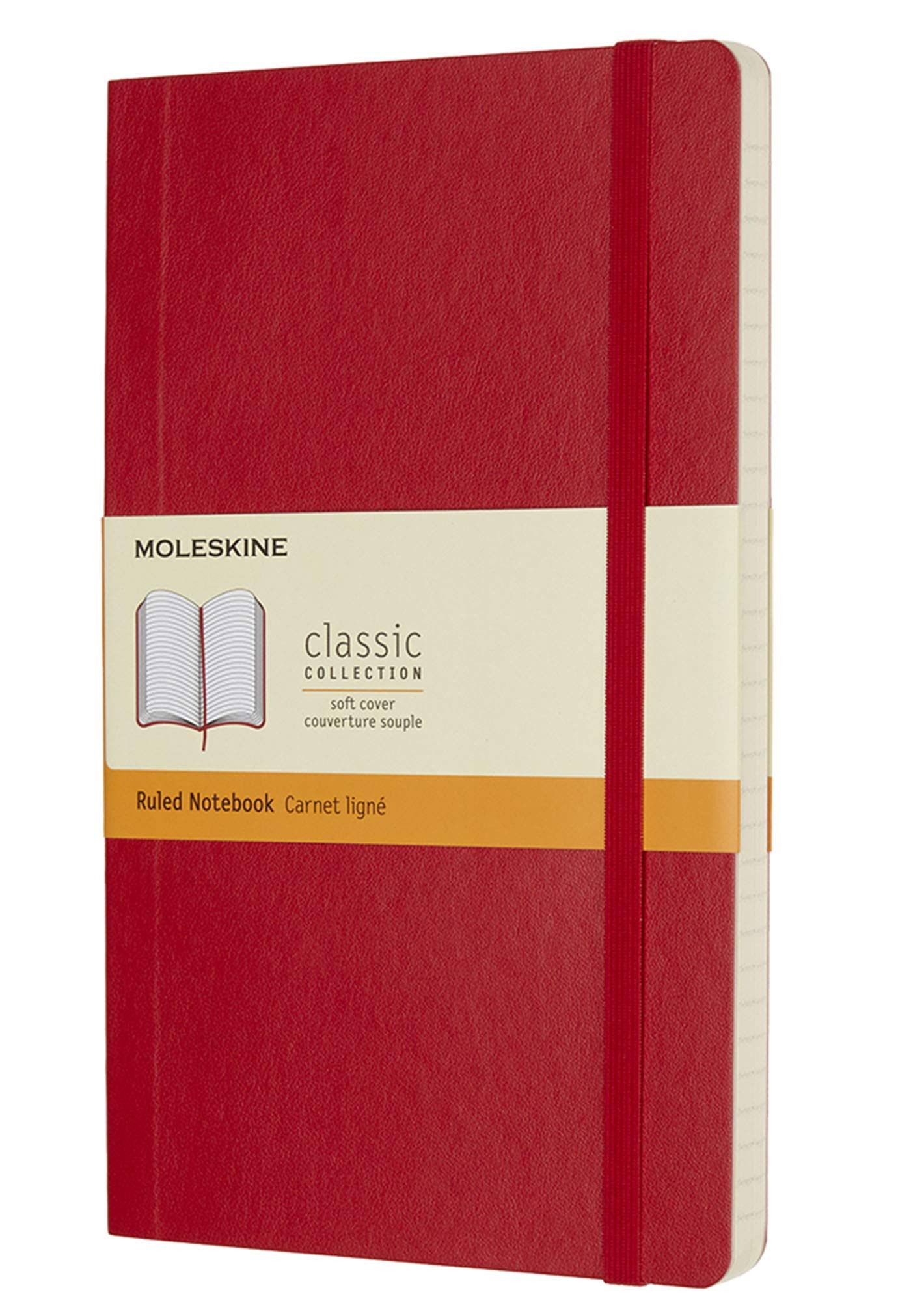 Moleskine Softcover Ruled Large Notebook - Scarlet Red