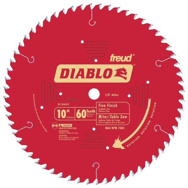 Diablo D1060X Fine Finish Saw Blade - 10 in x 60 Tooth