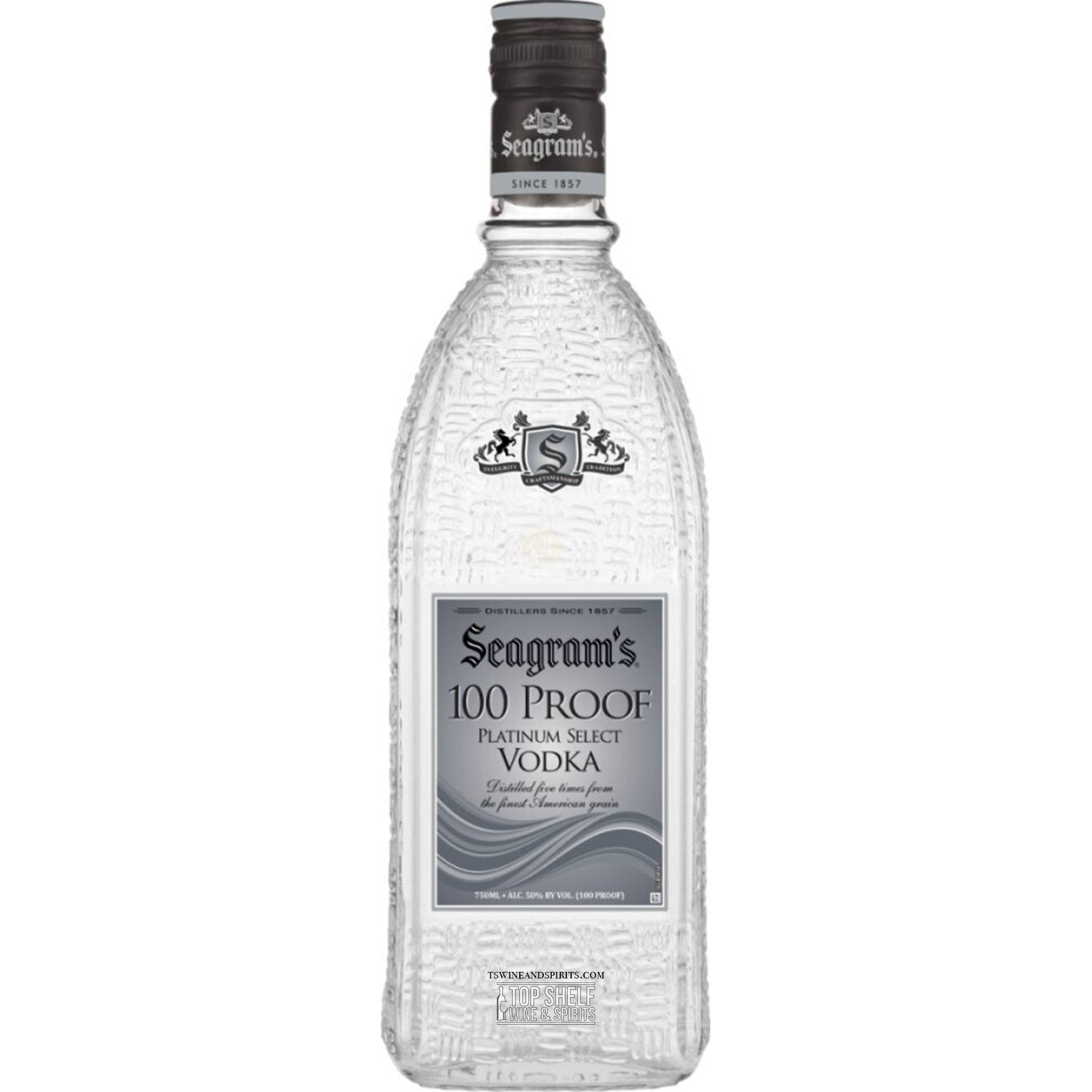 Seagram's 100 Proof Platinum Select Vodka - 750 ml