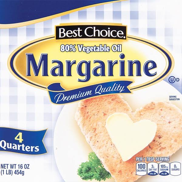 Best Choice 80% Vegetable Oil Margarine - 16 oz