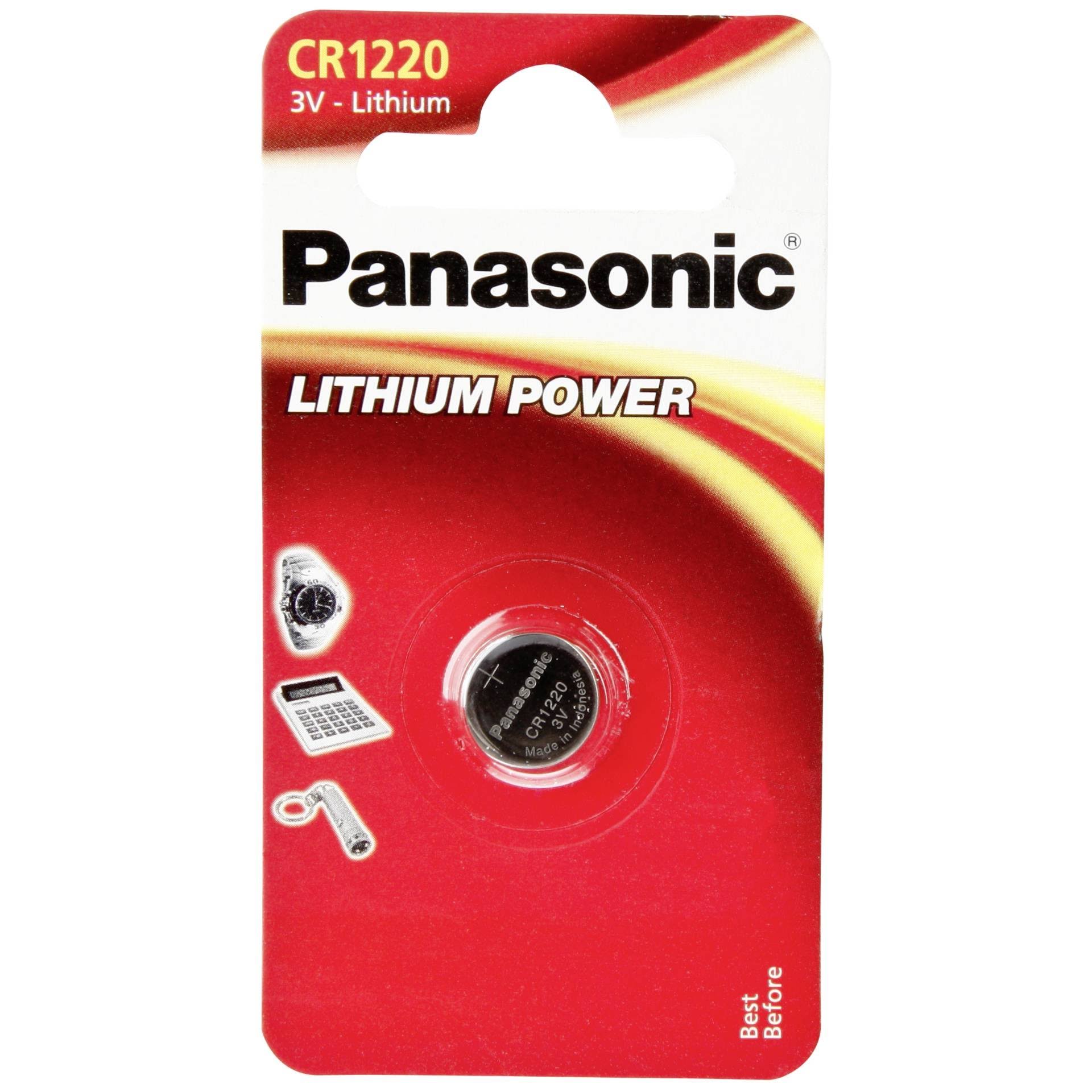 Panasonic 1 CR 1220 Lithium Power Batteries Silver