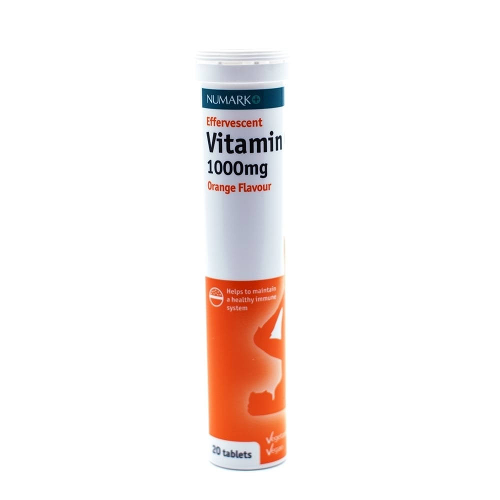 Numark Effervescent Vitamin C 1000mg - Orange, 20ct