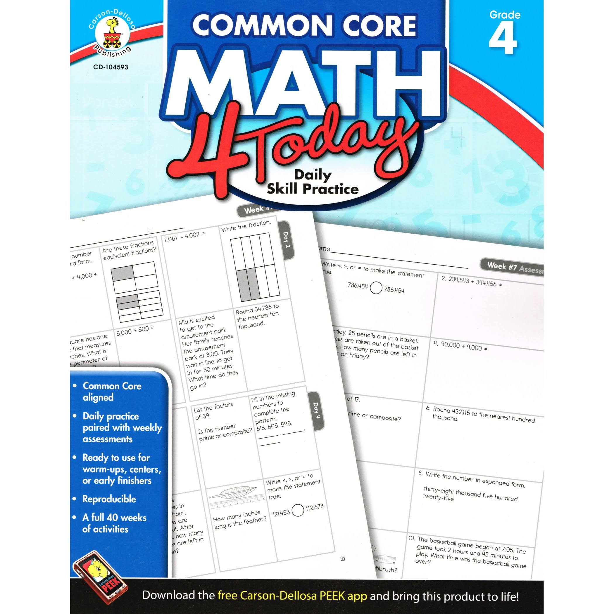 Common Core Math 4 Today Grade 4: Daily Skill Practice - Erin McCarthy
