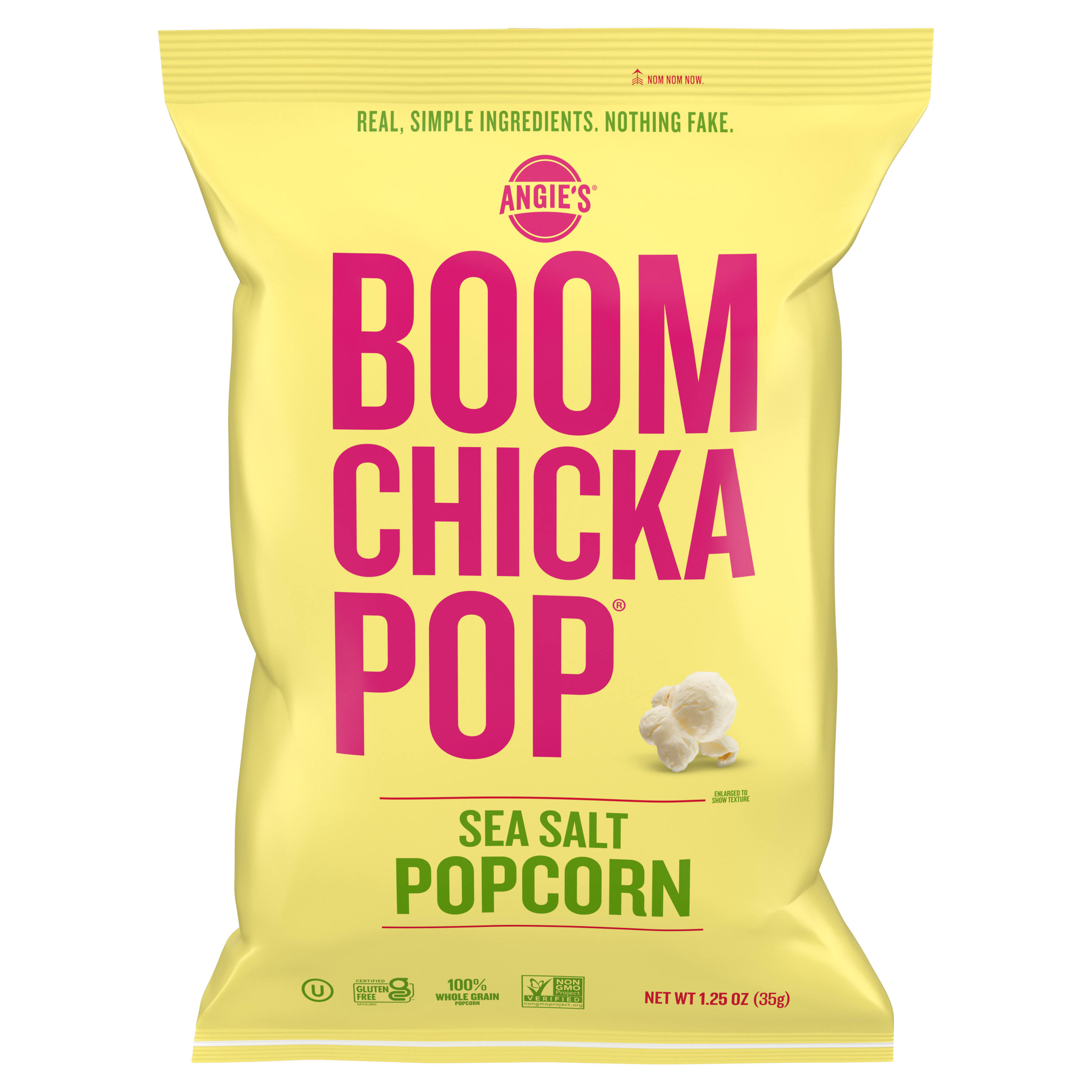 Angie's Kettle Corn Boom Chicka Pop Sea Salt Popcorn - Case of 12 - 1.25 oz.