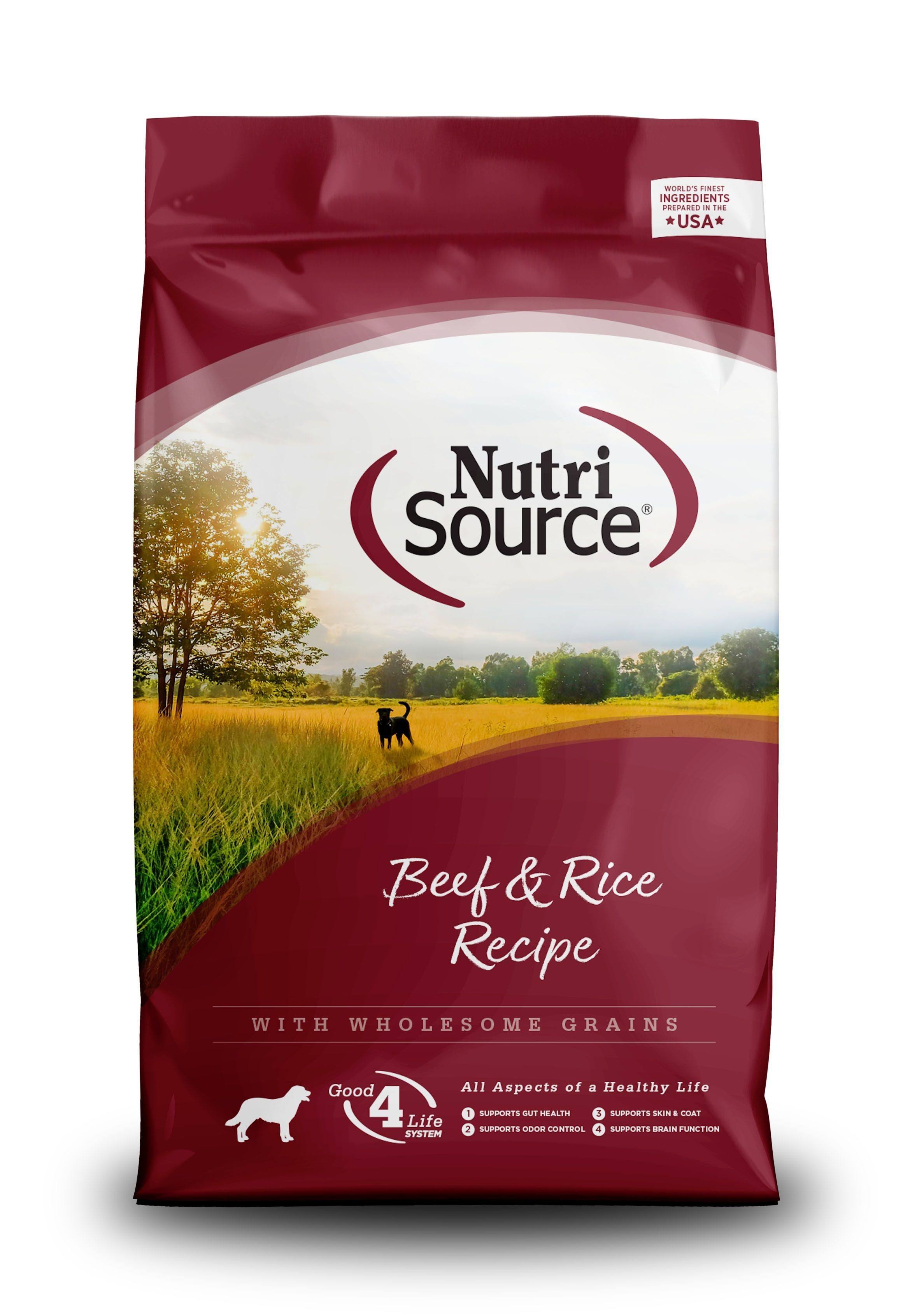 NutriSource Beef & Brown Rice Recipe Dry Dog Food - 26-lbs