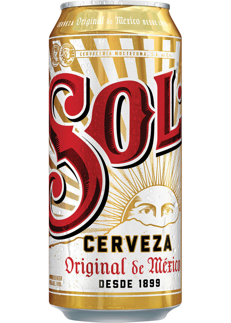 Sol Cerveza Mexican Import Beer Can - 16 oz