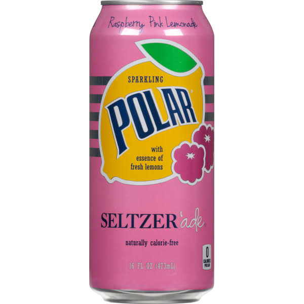 Polar Seltzer, Raspberry Pink Lemonade - 16 fl oz