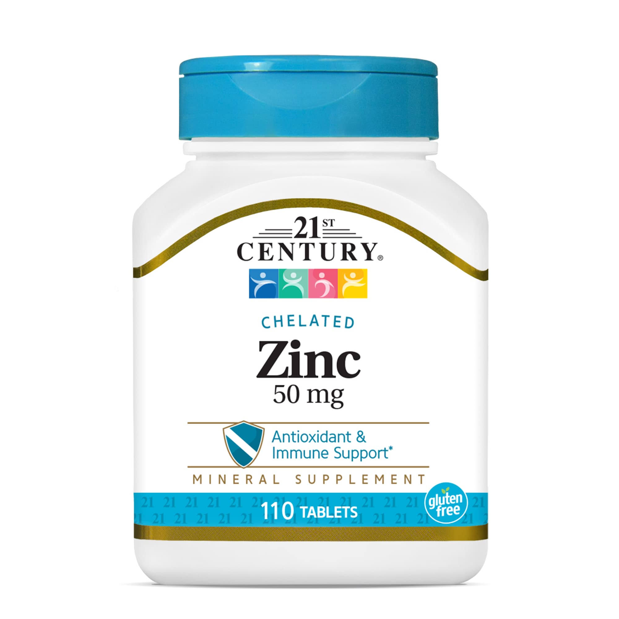 21st Century Chelated Zinc Supplement - 50mg, 110tabs