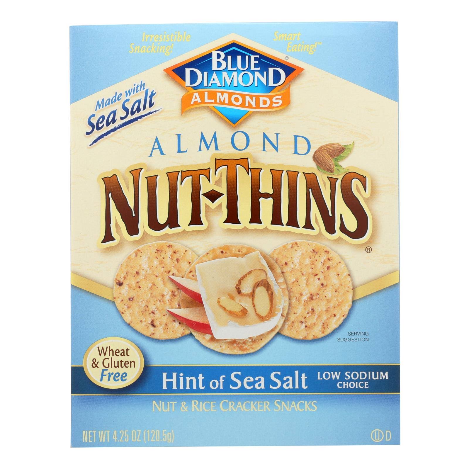 Blue Diamond Almond Nut-Thins Cracker Snacks - Hint of Sea Salt, 4.25oz